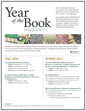 Flyer for Year of the Book